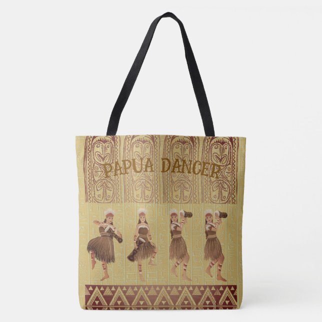 Ethnic, Indonesia Dancer Totebag Tygkasse (Framsida)