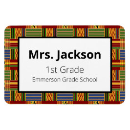Ethnic Kente K84 Teacher 1st Klass Magnet