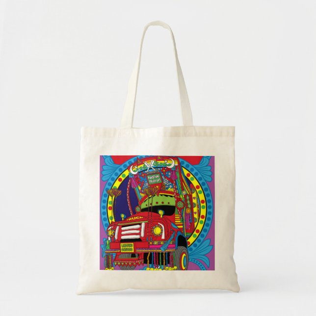 Ethnic Lastbil Art Tote Tygkasse (Framsidan)
