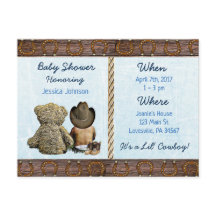 Ethnic Lil Cowboy Pojke och Nalle Baby Inv