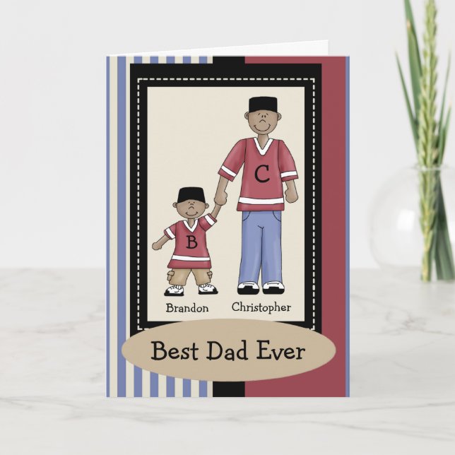 Ethnic Pappa Son Fars dag kort (Framsida)