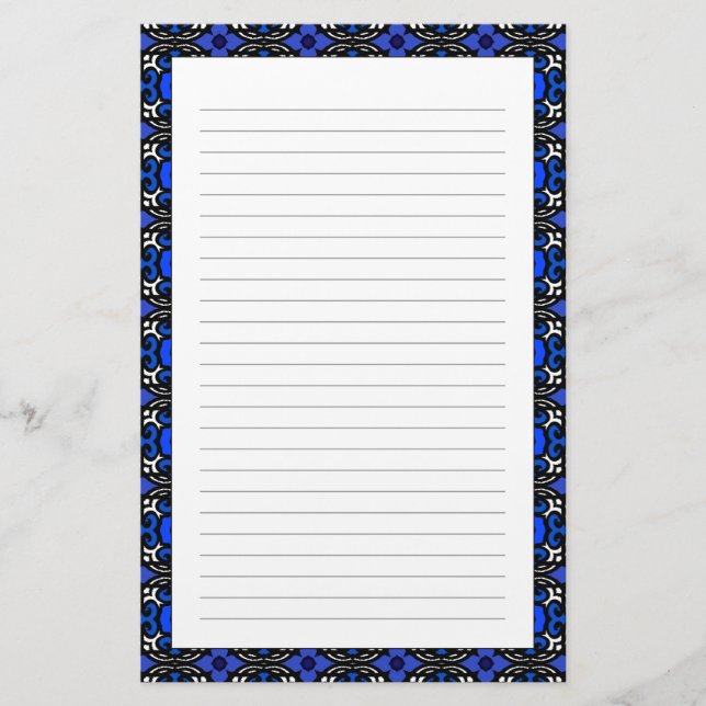 Ethnic Pattern with Turkish Motifs Brevpapper (Framsida)