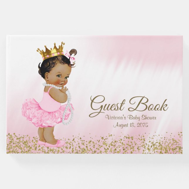 Ethnic Princess Baby Shower Guest Bok (Framsida)