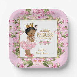 Ethnic Princess Baby Shower Rosa Guld Ro Blommigt