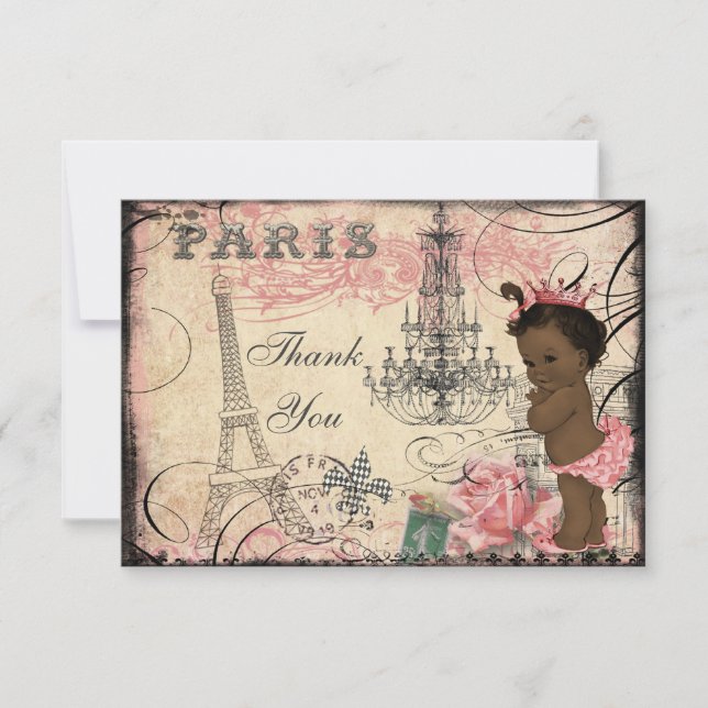 Ethnic Princess Eiffel Torn Chandelier Tack Kort (Framsida)
