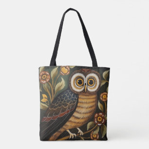 Ethnic Uggla Art Tote Bag Tygkasse