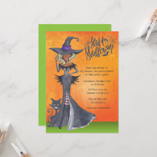 Ethnic Witch Halloween-inbjudan, Costume Party Inbjudningar