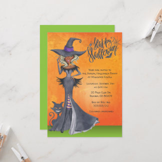 Ethnic Witch Halloween-inbjudan, Costume Party Inbjudningar