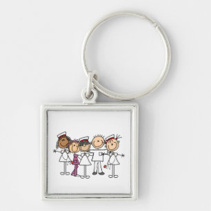 ethnicnurses344.png fyrkantig silverfärgad nyckelring
