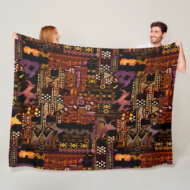 Ethno-jazz Fleece Blanket, stor (På plats)