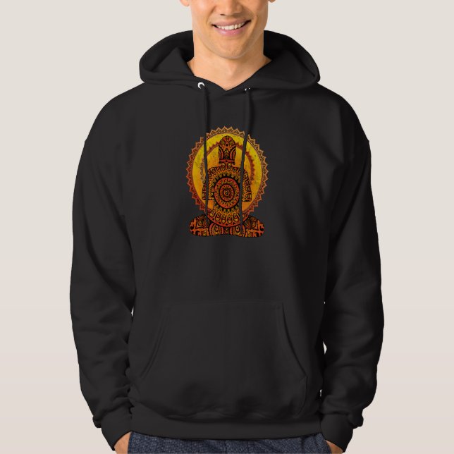 Ethno Mandala Buddha har en titt inuti dig 2 Hoodie (Framsida)