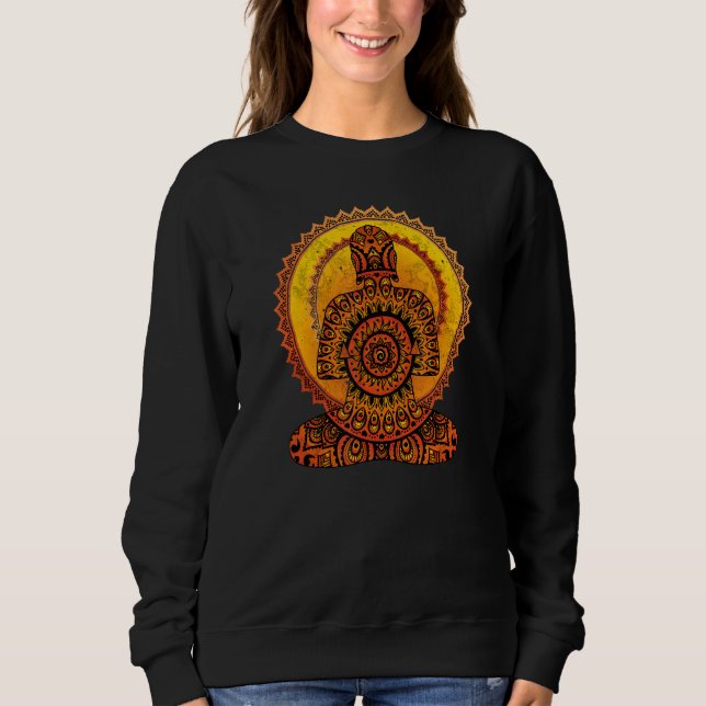Ethno Mandala Buddha har en titt inuti dig 2 T Shirt (Framsida)