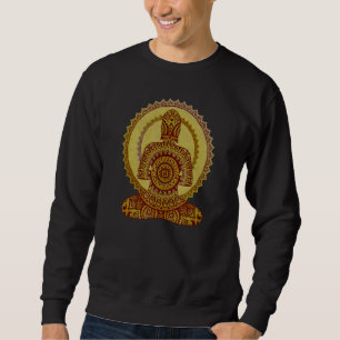 Ethno Mandala Buddha har en titt inuti dig 4 Lång Ärmad Tröja