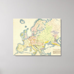 Ethnographic karta av Europa Canvastryck