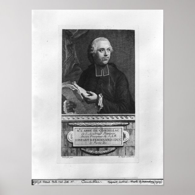 Etienne Bonnot de Condillac Poster (Framsidan)