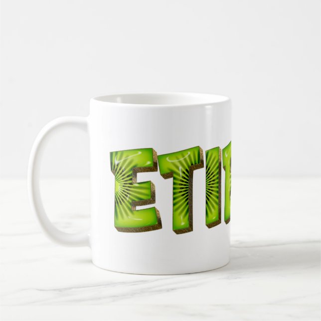 Etienne Name Kiwi Style Tasse Teetasse Kaffeetasse Kaffemugg (Vänster)