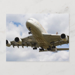 Etihad Airbus A380 Vykort