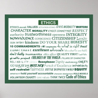 "Etik Ord Poster" Poster