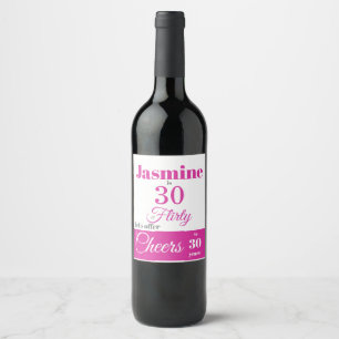 Etikett 30 & Vänd Shock rosa Vin