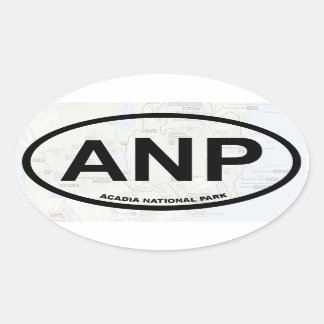 Etikett Acadia karta (svart text)