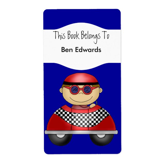 Etikett Barn Bok Etiketter Klistermärken Bil Fraktsedel (Framsidan)