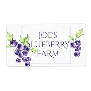 Etikett Blueberry Burk Fraktsedel