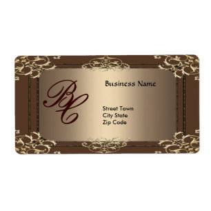 Etikett Business Elegant Kaffe Guld Elite Fraktsedel