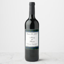 Etikett Campbell Scottish Bröllop Vin