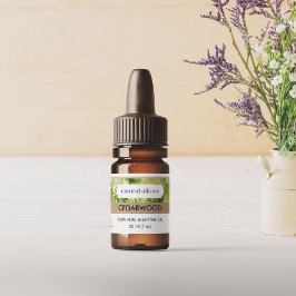 Etikett Cedarwood Essential Oils Fragrance Flaska