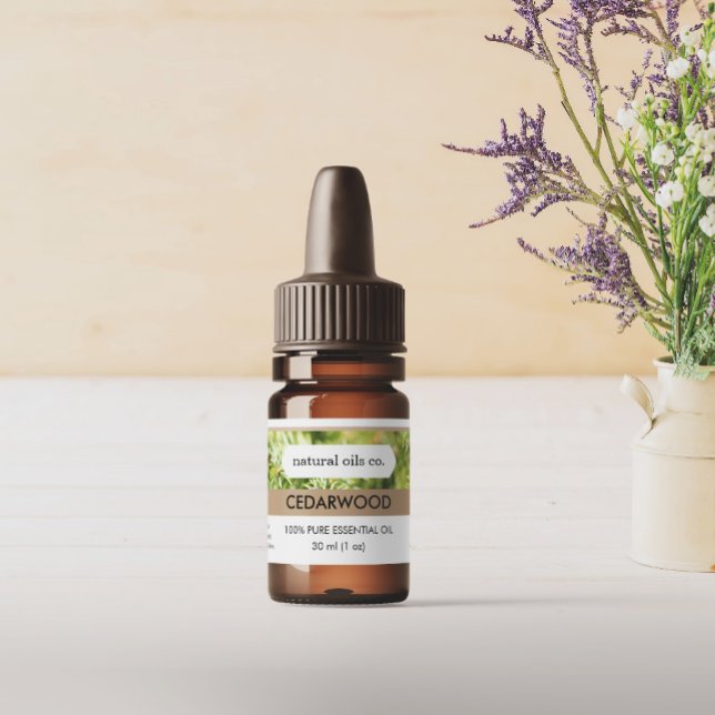 Etikett Cedarwood Essential Oils Fragrance Flaska (Skapare uppladdad)
