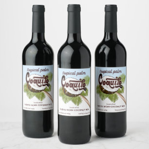 Etikett Coconut Tropical Fruit Vin