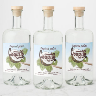 Etikett Coconut Tropical Fruit Vin