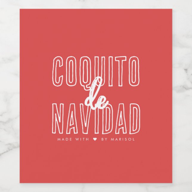 Etikett Coquito De Navidad Vin (Singel etikett)