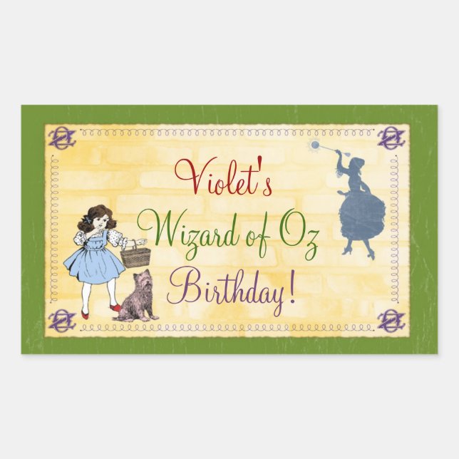 Etikett eller märke för Oz Flaska (Framsida)