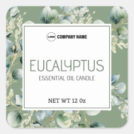 Etikett Eucalyptus Flavor Candle Label