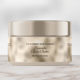 Etikett Faux Pearl Foil Stil Cosmetics Burk