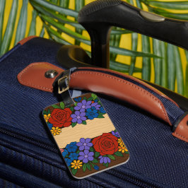 Etikett Flower namn Bagagebricka