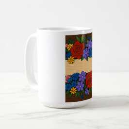 Etikett Flower namn Kaffemugg