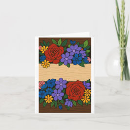 Etikett Flower namn Kort