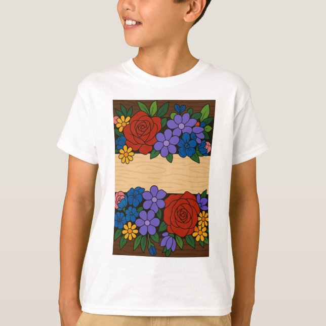Etikett Flower namn T Shirt (Framsida)