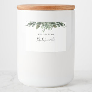 Etikett Foliage Löv Ram Bridesmaid Candle