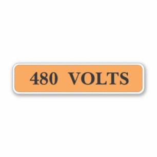 Etikett för 480 volt