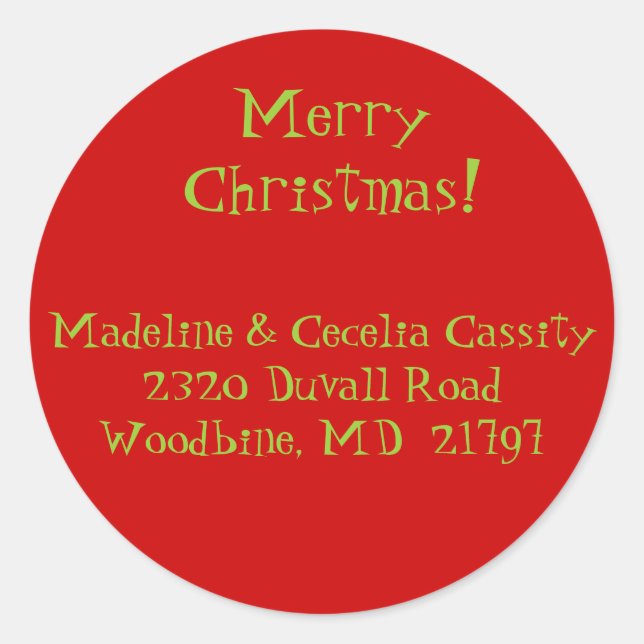 Etikett för adress-dekalett (Framsida)