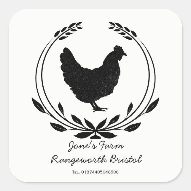 Etikett för ägg från anpassningsbar utan omfång Fa (Framsida)