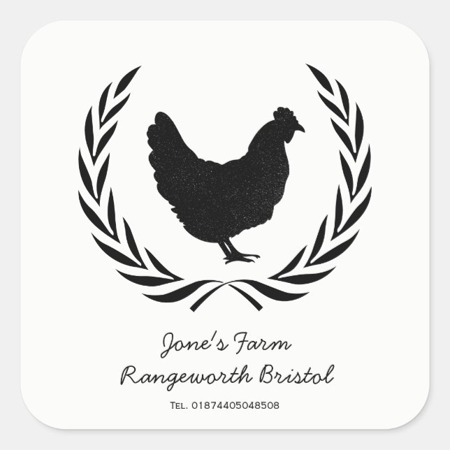 Etikett för ägg från anpassningsbar utan omfång Fa (Framsida)