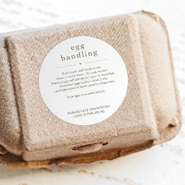 Etikett för ägghanteringsinstruktion KARTONG