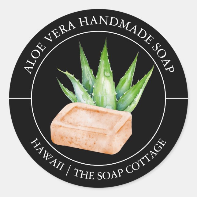 Etikett för Aloe Vera Soap (Framsida)