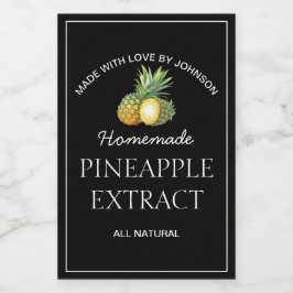Etikett för ananas extraktion