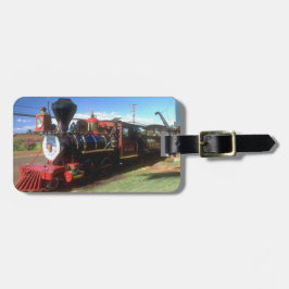 Etikett för ångatågbagage bagagebricka