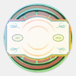 Etikett för anpassadets runda glansetikett